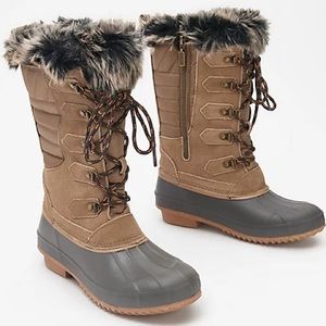 🆕 Khombu Tall Lace-Up Waterproof Boots Colyn NWT